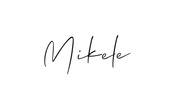 Use a signature maker to create a handwritten signature online. With this signature software, you can design (Allison_Script) your own signature for name Mikele. Mikele signature style 2 images and pictures png