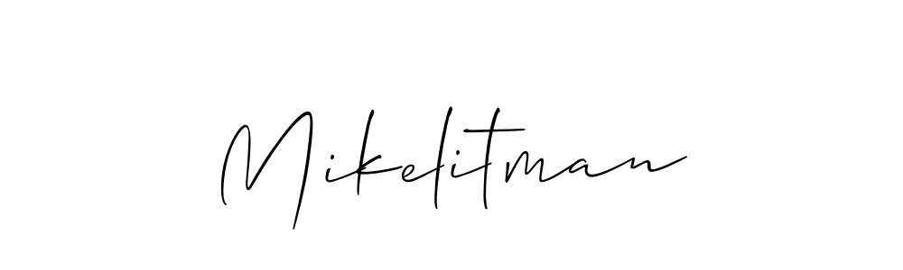 Use a signature maker to create a handwritten signature online. With this signature software, you can design (Allison_Script) your own signature for name Mikelitman. Mikelitman signature style 2 images and pictures png