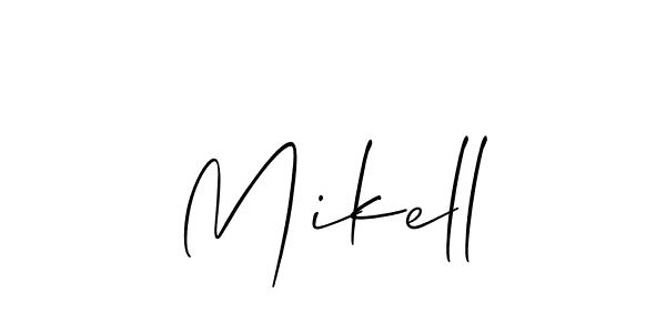 The best way (Allison_Script) to make a short signature is to pick only two or three words in your name. The name Mikell include a total of six letters. For converting this name. Mikell signature style 2 images and pictures png