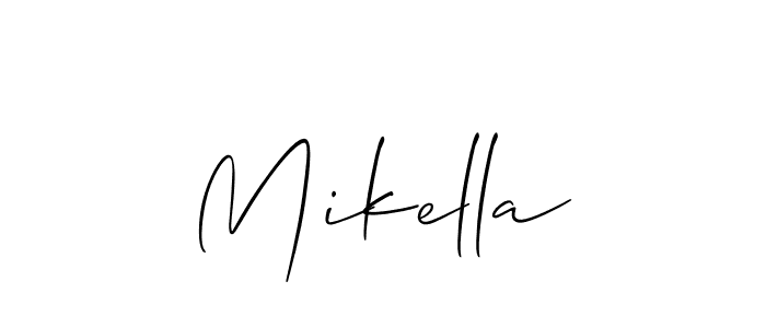 You should practise on your own different ways (Allison_Script) to write your name (Mikella) in signature. don't let someone else do it for you. Mikella signature style 2 images and pictures png