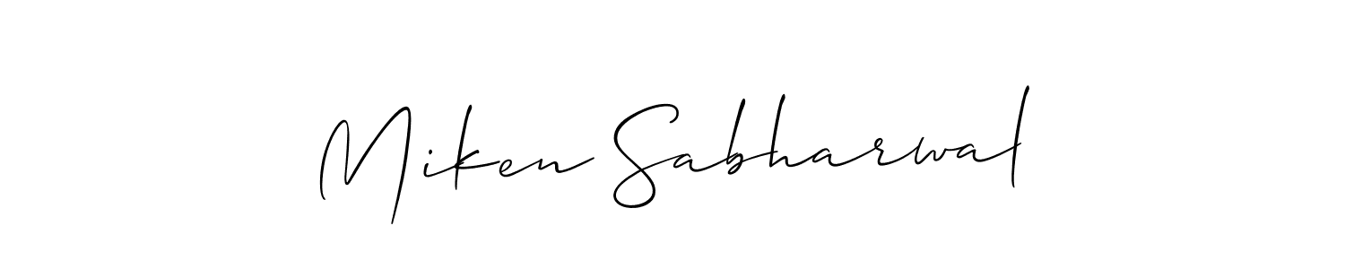 It looks lik you need a new signature style for name Miken Sabharwal. Design unique handwritten (Allison_Script) signature with our free signature maker in just a few clicks. Miken Sabharwal signature style 2 images and pictures png