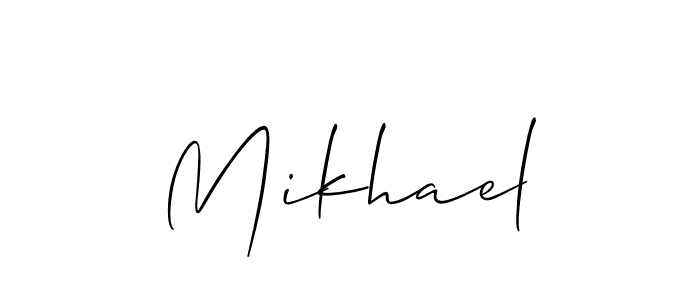 if you are searching for the best signature style for your name Mikhael. so please give up your signature search. here we have designed multiple signature styles  using Allison_Script. Mikhael signature style 2 images and pictures png