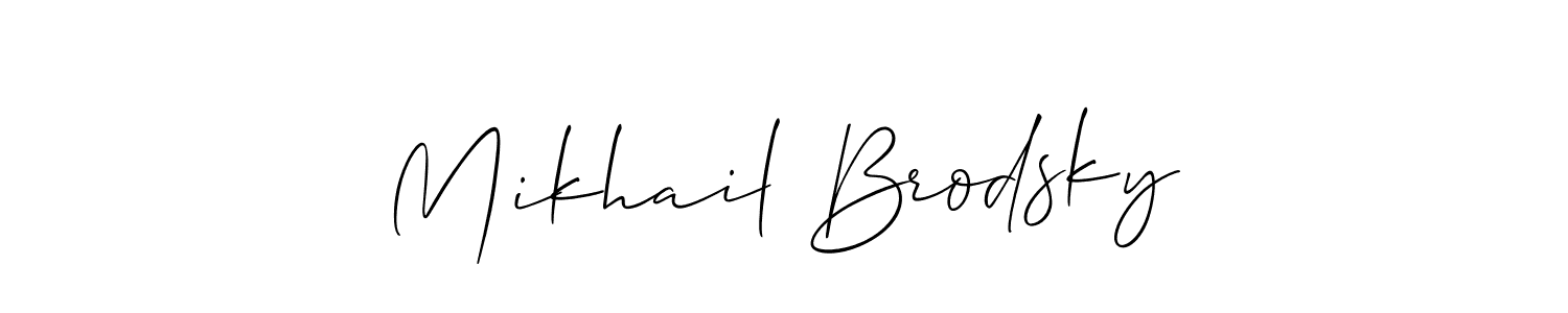 It looks lik you need a new signature style for name Mikhail Brodsky. Design unique handwritten (Allison_Script) signature with our free signature maker in just a few clicks. Mikhail Brodsky signature style 2 images and pictures png