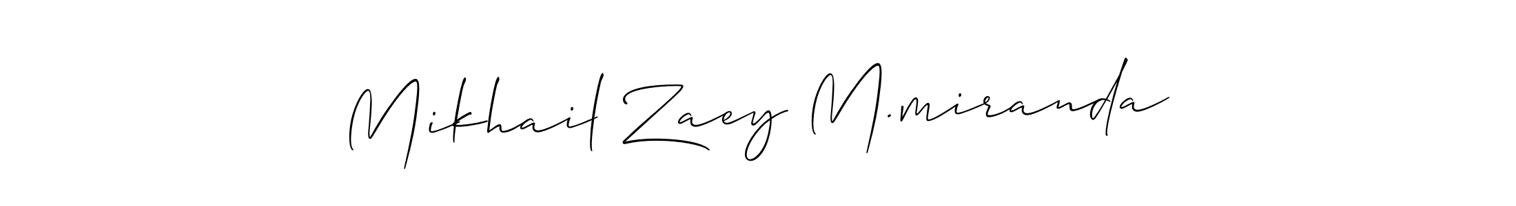 Best and Professional Signature Style for Mikhail Zaey M.miranda. Allison_Script Best Signature Style Collection. Mikhail Zaey M.miranda signature style 2 images and pictures png