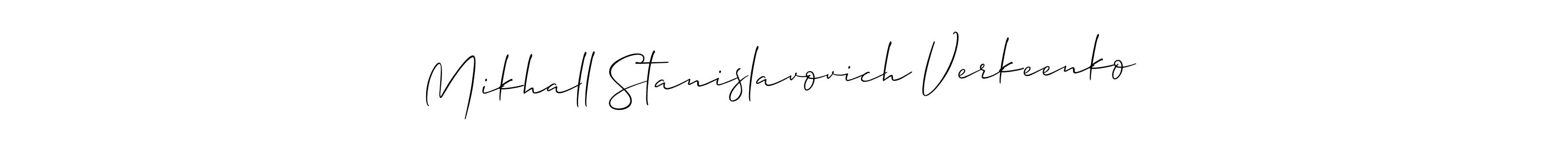 Also You can easily find your signature by using the search form. We will create Mikhall Stanislavovich Verkeenko name handwritten signature images for you free of cost using Allison_Script sign style. Mikhall Stanislavovich Verkeenko signature style 2 images and pictures png