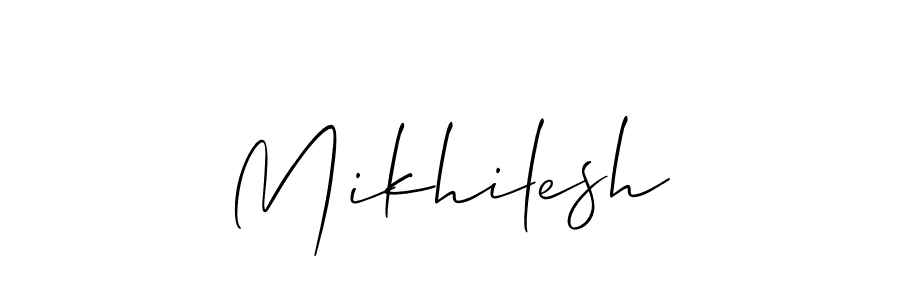 Design your own signature with our free online signature maker. With this signature software, you can create a handwritten (Allison_Script) signature for name Mikhilesh. Mikhilesh signature style 2 images and pictures png