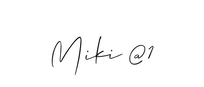 Make a beautiful signature design for name Miki @1. With this signature (Allison_Script) style, you can create a handwritten signature for free. Miki @1 signature style 2 images and pictures png