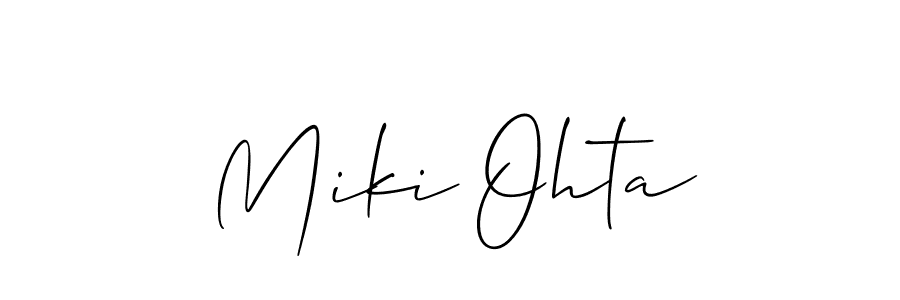 Design your own signature with our free online signature maker. With this signature software, you can create a handwritten (Allison_Script) signature for name Miki Ohta. Miki Ohta signature style 2 images and pictures png