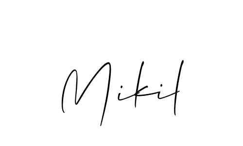 Also You can easily find your signature by using the search form. We will create Mikil name handwritten signature images for you free of cost using Allison_Script sign style. Mikil signature style 2 images and pictures png