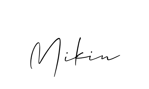 It looks lik you need a new signature style for name Mikin. Design unique handwritten (Allison_Script) signature with our free signature maker in just a few clicks. Mikin signature style 2 images and pictures png