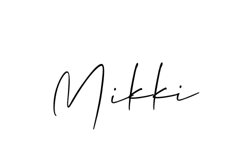 Design your own signature with our free online signature maker. With this signature software, you can create a handwritten (Allison_Script) signature for name Mikki. Mikki signature style 2 images and pictures png