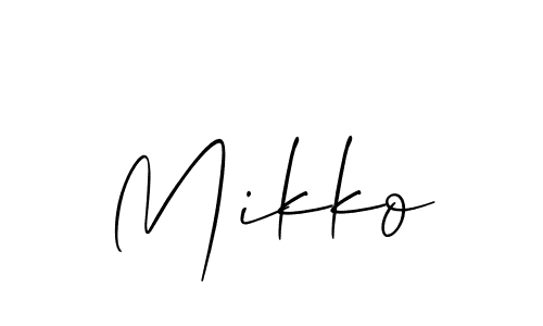 Best and Professional Signature Style for Mikko. Allison_Script Best Signature Style Collection. Mikko signature style 2 images and pictures png