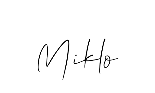 Create a beautiful signature design for name Miklo. With this signature (Allison_Script) fonts, you can make a handwritten signature for free. Miklo signature style 2 images and pictures png