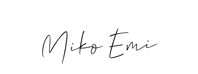 Here are the top 10 professional signature styles for the name Miko Emi. These are the best autograph styles you can use for your name. Miko Emi signature style 2 images and pictures png