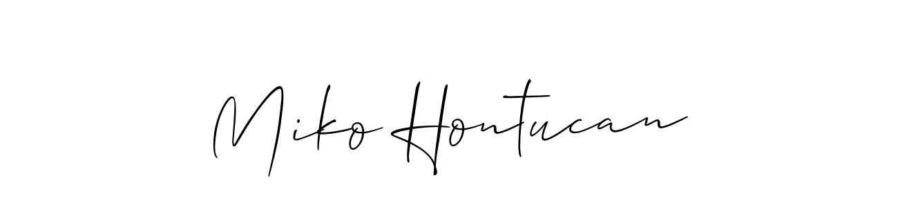 This is the best signature style for the Miko Hontucan name. Also you like these signature font (Allison_Script). Mix name signature. Miko Hontucan signature style 2 images and pictures png
