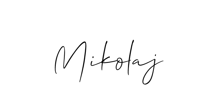 Use a signature maker to create a handwritten signature online. With this signature software, you can design (Allison_Script) your own signature for name Mikolaj. Mikolaj signature style 2 images and pictures png