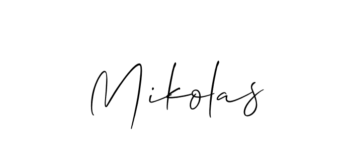 Allison_Script is a professional signature style that is perfect for those who want to add a touch of class to their signature. It is also a great choice for those who want to make their signature more unique. Get Mikolas name to fancy signature for free. Mikolas signature style 2 images and pictures png