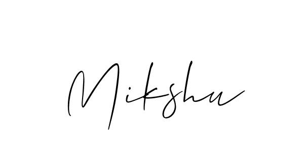 Also You can easily find your signature by using the search form. We will create Mikshu name handwritten signature images for you free of cost using Allison_Script sign style. Mikshu signature style 2 images and pictures png