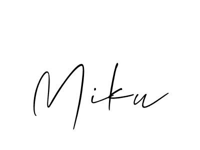 How to make Miku signature? Allison_Script is a professional autograph style. Create handwritten signature for Miku name. Miku signature style 2 images and pictures png