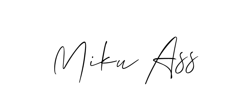 Check out images of Autograph of Miku Ass name. Actor Miku Ass Signature Style. Allison_Script is a professional sign style online. Miku Ass signature style 2 images and pictures png