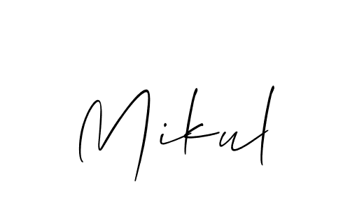 Also You can easily find your signature by using the search form. We will create Mikul name handwritten signature images for you free of cost using Allison_Script sign style. Mikul signature style 2 images and pictures png