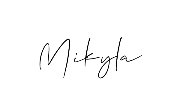 Also You can easily find your signature by using the search form. We will create Mikyla name handwritten signature images for you free of cost using Allison_Script sign style. Mikyla signature style 2 images and pictures png