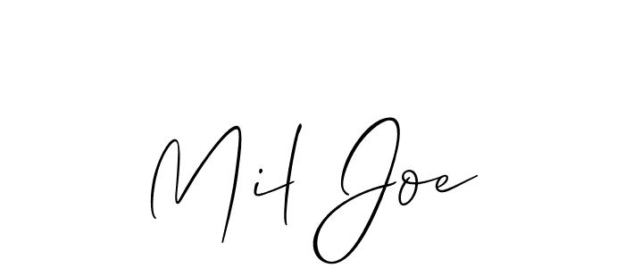 Also we have Mil Joe name is the best signature style. Create professional handwritten signature collection using Allison_Script autograph style. Mil Joe signature style 2 images and pictures png