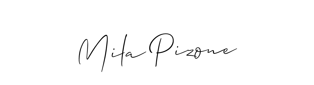 Use a signature maker to create a handwritten signature online. With this signature software, you can design (Allison_Script) your own signature for name Mila Pizone. Mila Pizone signature style 2 images and pictures png