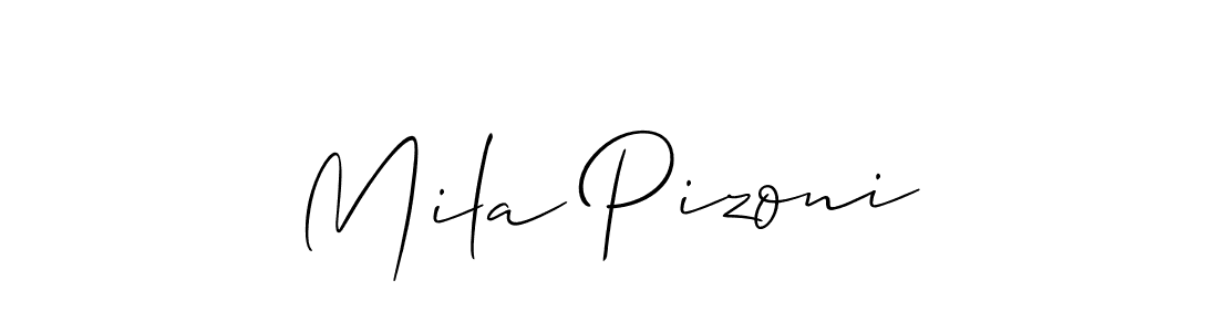 It looks lik you need a new signature style for name Mila Pizoni. Design unique handwritten (Allison_Script) signature with our free signature maker in just a few clicks. Mila Pizoni signature style 2 images and pictures png