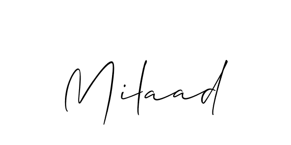 Best and Professional Signature Style for Milaad. Allison_Script Best Signature Style Collection. Milaad signature style 2 images and pictures png