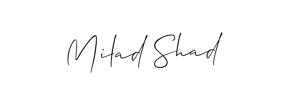 You can use this online signature creator to create a handwritten signature for the name Milad Shad. This is the best online autograph maker. Milad Shad signature style 2 images and pictures png