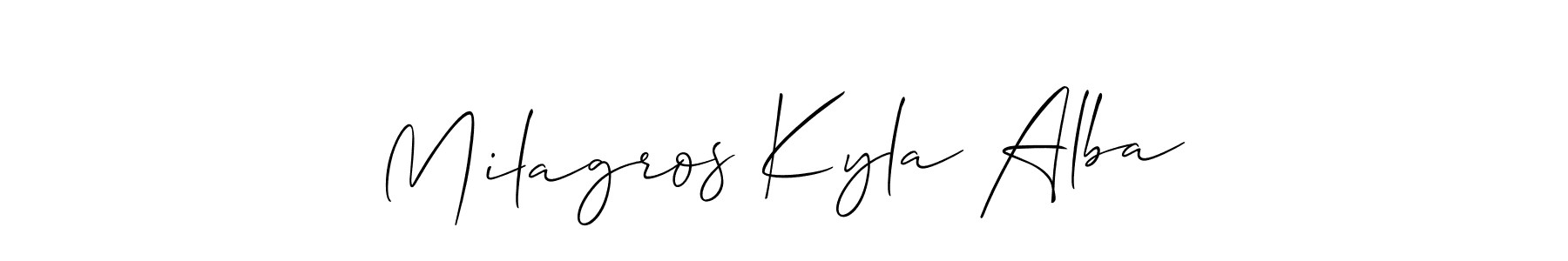 Best and Professional Signature Style for Milagros Kyla Alba. Allison_Script Best Signature Style Collection. Milagros Kyla Alba signature style 2 images and pictures png