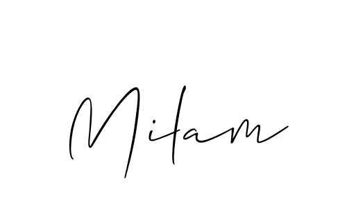Make a short Milam signature style. Manage your documents anywhere anytime using Allison_Script. Create and add eSignatures, submit forms, share and send files easily. Milam signature style 2 images and pictures png