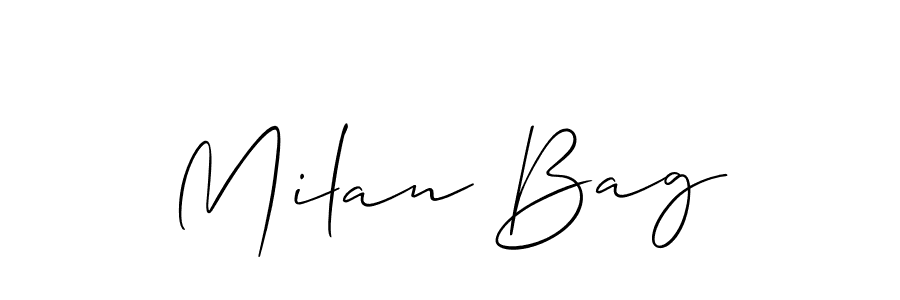 You should practise on your own different ways (Allison_Script) to write your name (Milan Bag) in signature. don't let someone else do it for you. Milan Bag signature style 2 images and pictures png