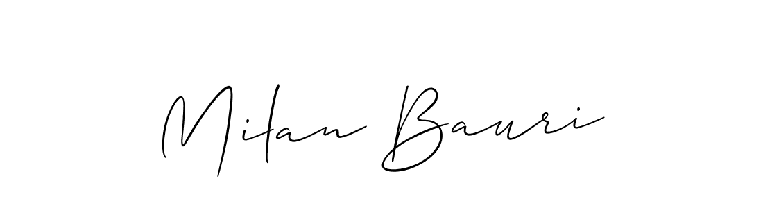 How to make Milan Bauri signature? Allison_Script is a professional autograph style. Create handwritten signature for Milan Bauri name. Milan Bauri signature style 2 images and pictures png