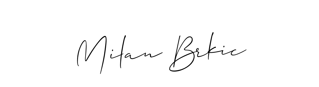 Make a short Milan Brkic signature style. Manage your documents anywhere anytime using Allison_Script. Create and add eSignatures, submit forms, share and send files easily. Milan Brkic signature style 2 images and pictures png