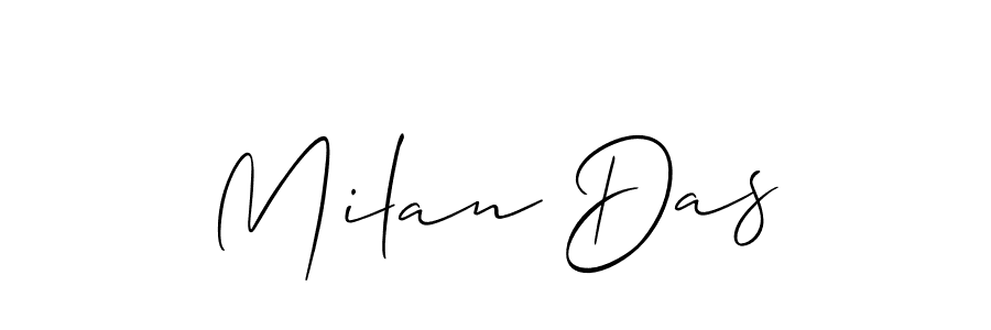 Similarly Allison_Script is the best handwritten signature design. Signature creator online .You can use it as an online autograph creator for name Milan Das. Milan Das signature style 2 images and pictures png