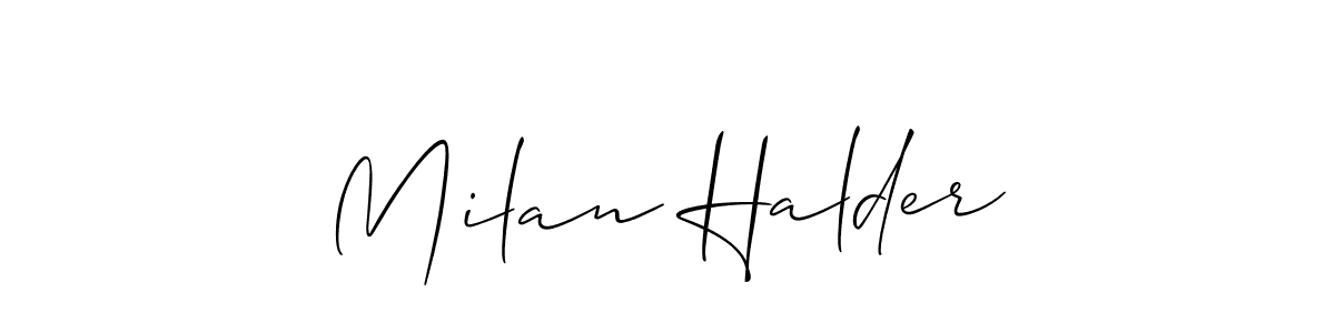 Make a beautiful signature design for name Milan Halder. Use this online signature maker to create a handwritten signature for free. Milan Halder signature style 2 images and pictures png