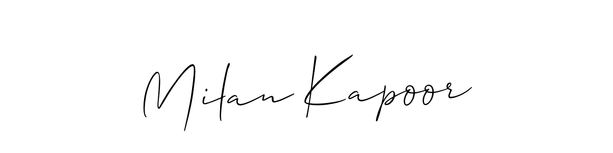 You should practise on your own different ways (Allison_Script) to write your name (Milan Kapoor) in signature. don't let someone else do it for you. Milan Kapoor signature style 2 images and pictures png