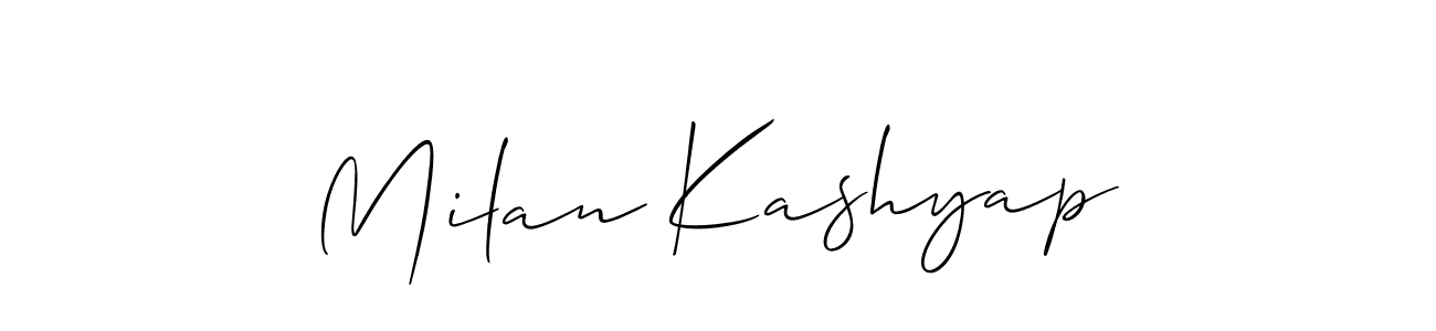 Also You can easily find your signature by using the search form. We will create Milan Kashyap name handwritten signature images for you free of cost using Allison_Script sign style. Milan Kashyap signature style 2 images and pictures png