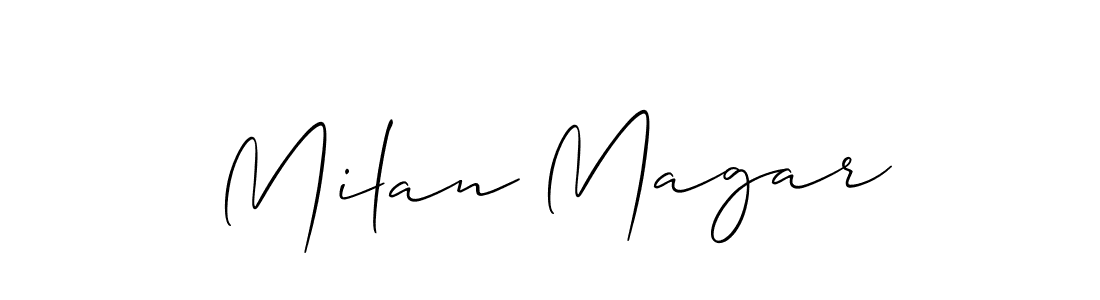 Make a beautiful signature design for name Milan Magar. Use this online signature maker to create a handwritten signature for free. Milan Magar signature style 2 images and pictures png