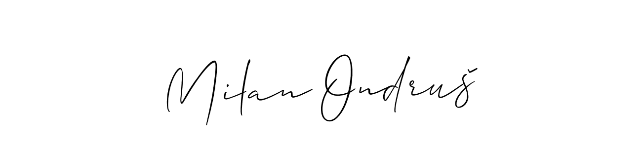 Once you've used our free online signature maker to create your best signature Allison_Script style, it's time to enjoy all of the benefits that Milan Ondruš name signing documents. Milan Ondruš signature style 2 images and pictures png