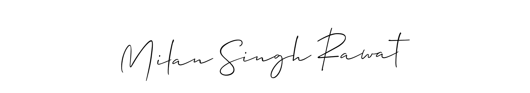 Create a beautiful signature design for name Milan Singh Rawat. With this signature (Allison_Script) fonts, you can make a handwritten signature for free. Milan Singh Rawat signature style 2 images and pictures png