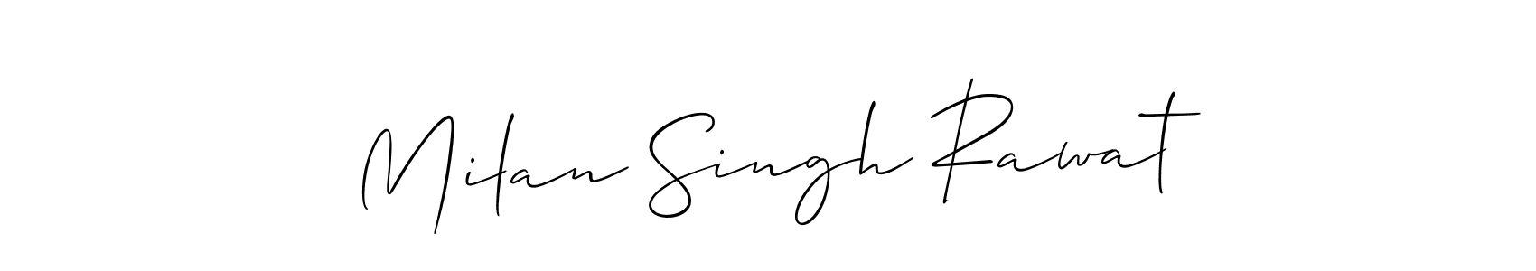 Create a beautiful signature design for name Milan Singh Rawat. With this signature (Allison_Script) fonts, you can make a handwritten signature for free. Milan Singh Rawat signature style 2 images and pictures png