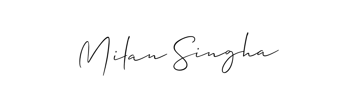 Also we have Milan Singha name is the best signature style. Create professional handwritten signature collection using Allison_Script autograph style. Milan Singha signature style 2 images and pictures png