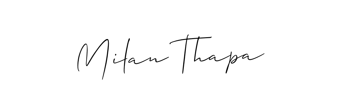 Make a beautiful signature design for name Milan Thapa. Use this online signature maker to create a handwritten signature for free. Milan Thapa signature style 2 images and pictures png