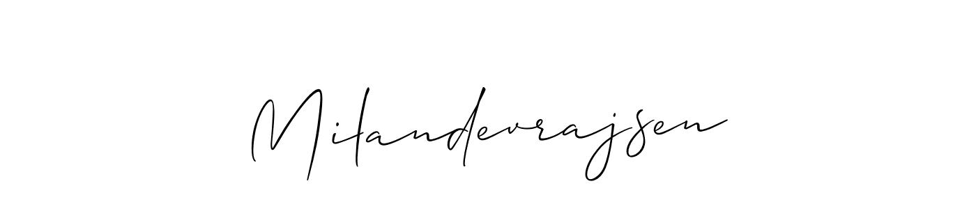 if you are searching for the best signature style for your name Milandevrajsen. so please give up your signature search. here we have designed multiple signature styles  using Allison_Script. Milandevrajsen signature style 2 images and pictures png