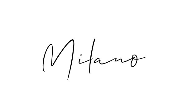 How to make Milano signature? Allison_Script is a professional autograph style. Create handwritten signature for Milano name. Milano signature style 2 images and pictures png