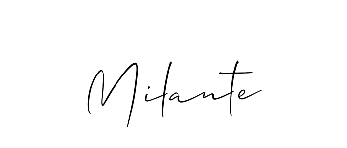 Best and Professional Signature Style for Milante. Allison_Script Best Signature Style Collection. Milante signature style 2 images and pictures png