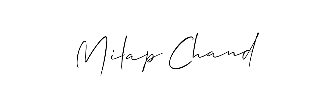 Design your own signature with our free online signature maker. With this signature software, you can create a handwritten (Allison_Script) signature for name Milap Chand. Milap Chand signature style 2 images and pictures png